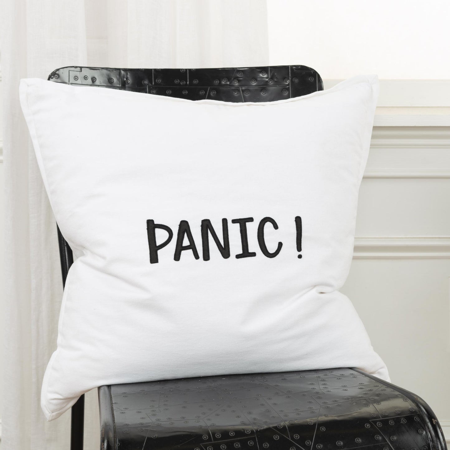 Skye Black Words Fun Decorative Couch Pillows With Down Insert Throw Pillows LOOMLAN By LOOMLAN