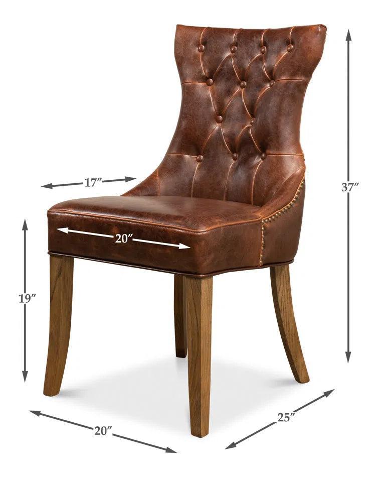 Sophie Leather Armless Dining Chair (Set Of 2)