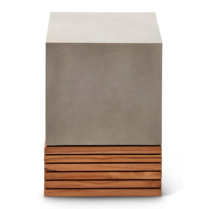 Stecca Corto Fiber Reinforced Concrete Wooden Side Table