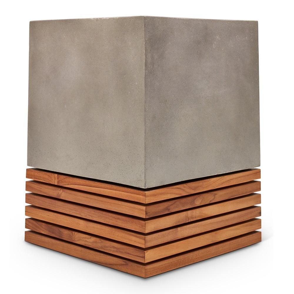 Stecca Corto Fiber Reinforced Concrete Wooden Side Table