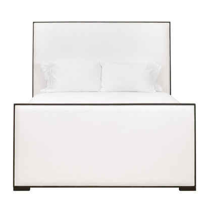 Tailor Fabric Upholstered White Stain Resistant Bed