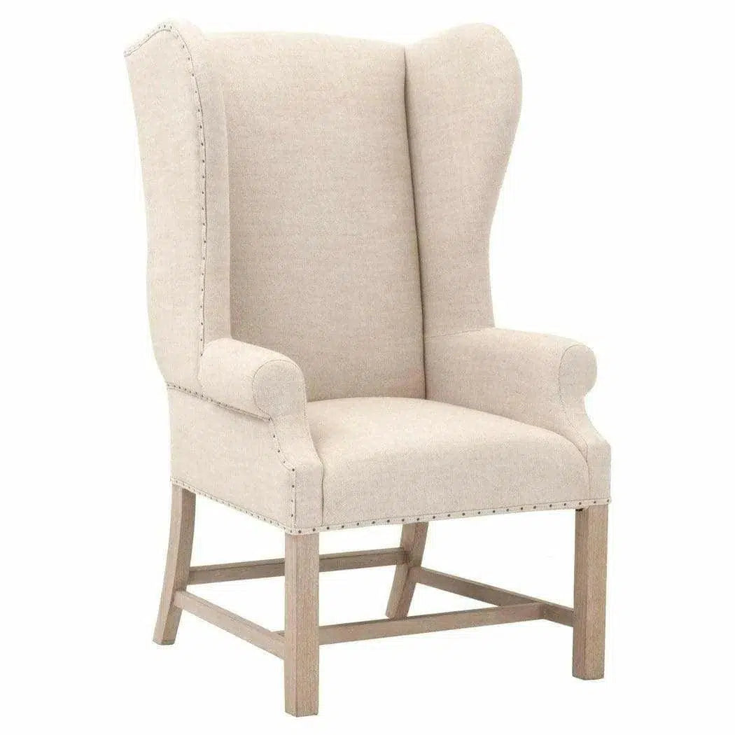 Chateau Wingback Polyester Upholstered Armchair