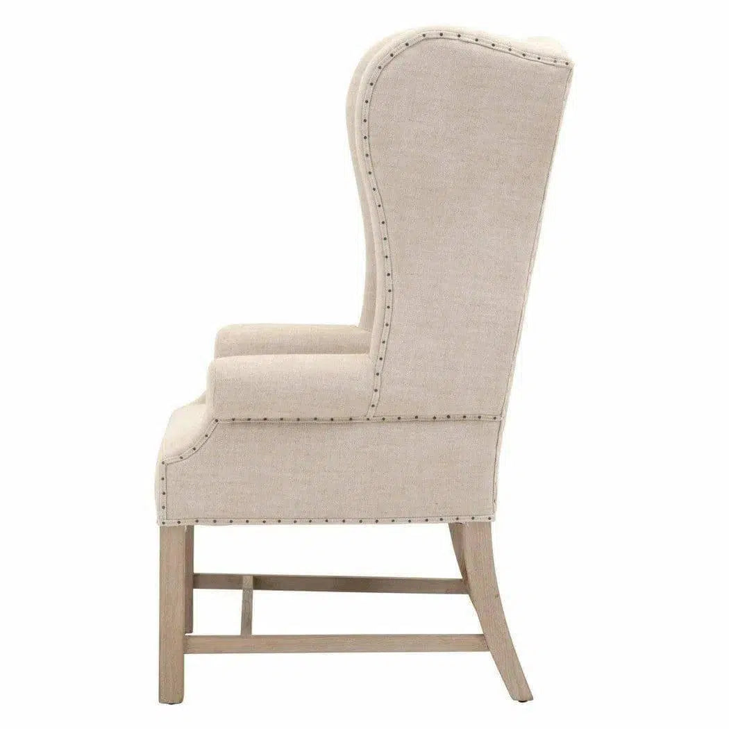 Chateau Wingback Polyester Upholstered Armchair