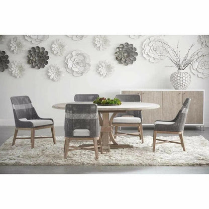 Tapestry Woven Rope Upholstered Armless Dining Chair (Set Of 2)