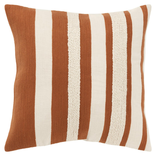 Textured Stripes Down Filled Decorative Throw Pillow Cover Throw Pillows LOOMLAN By LOOMLAN