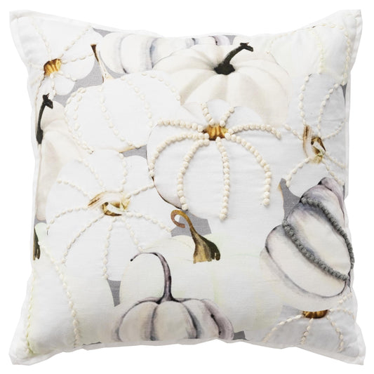 Thanksgiving Throw Pillow White Pumpkin Zia Throw Pillows LOOMLAN By LOOMLAN