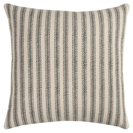 Ticking Stripe Decorative Pillow With Insert Throw Pillows LOOMLAN By LOOMLAN