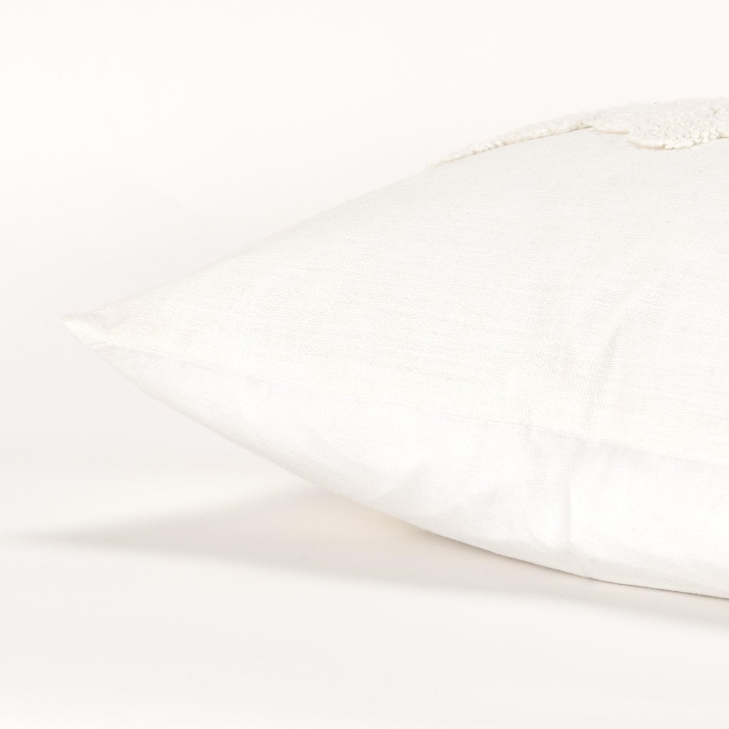 Tonal Geometric Ivory Pillow With Insert Throw Pillows LOOMLAN By LOOMLAN