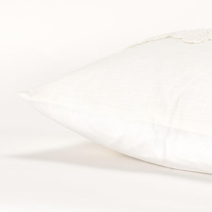 Tonal Geometric Ivory Pillow With Insert Throw Pillows LOOMLAN By LOOMLAN