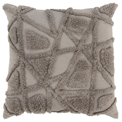 Tufted Sage Decorative Throw Pillow With Down Insert Throw Pillows LOOMLAN By LOOMLAN