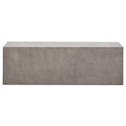 Una Concrete Outdoor Dark Grey Bench