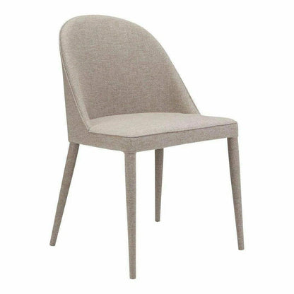 Upholstered Legs Burton Dining Chair Grey Fabric Set of 2