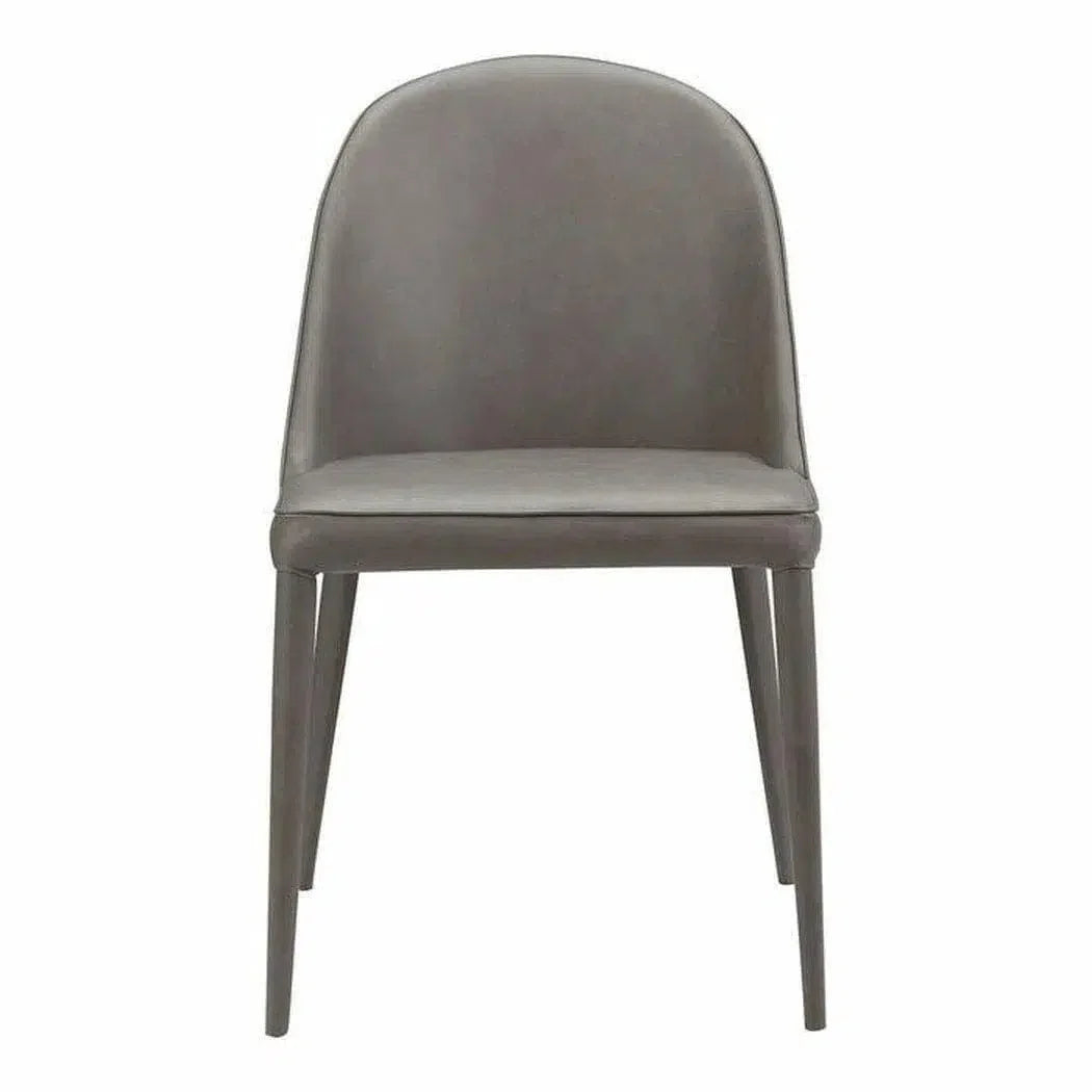 Upholstered Legs Burton Dining Chair Grey Fabric Set of 2