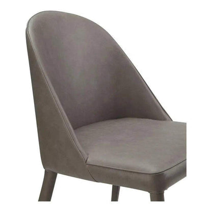 Upholstered Legs Burton Dining Chair Grey Fabric Set of 2