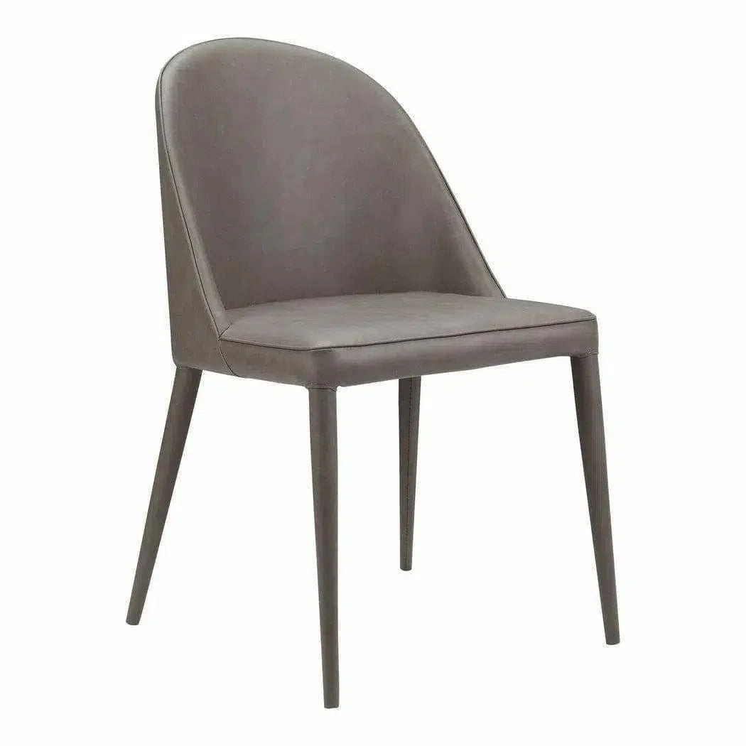 Upholstered Legs Burton Dining Chair Grey Fabric Set of 2