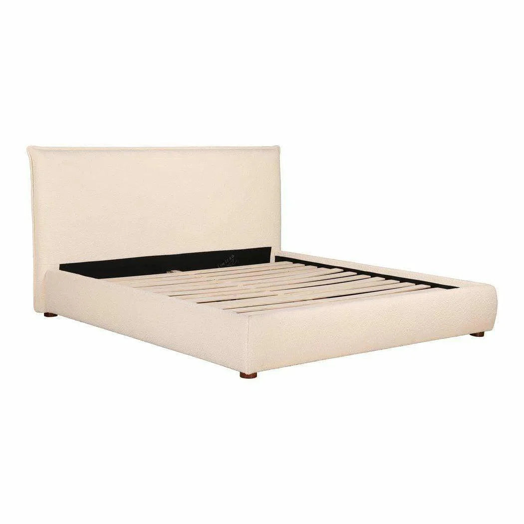 Recharge Boucle Upholstered Cream Bed