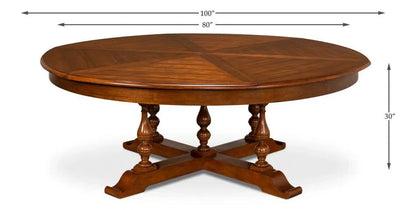 Walnut Jupe Extendable Round Dining Table Walnut Finish Dining Tables LOOMLAN By Sarreid