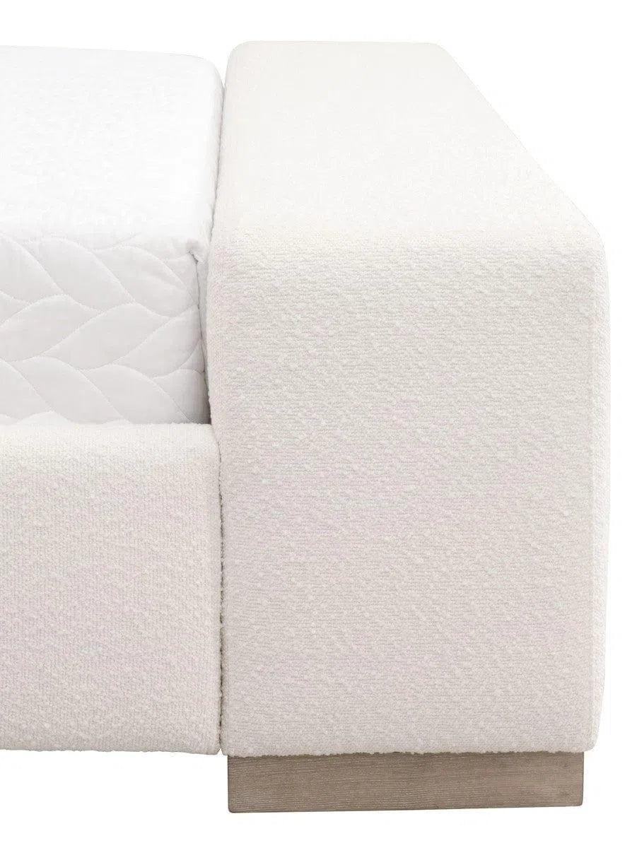 Warren White Boucle  Bed With Storage