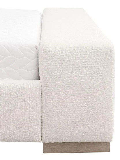 Warren White Boucle  Bed With Storage