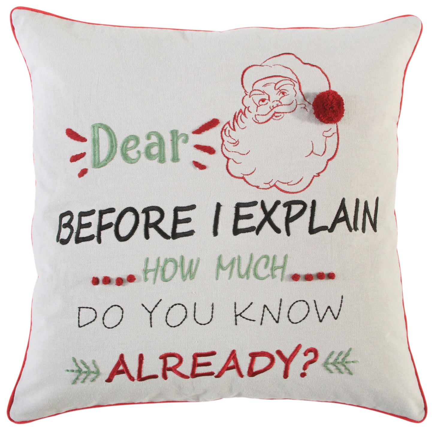 White Christmas Words Decorative Throw Pillows Lark Throw Pillows LOOMLAN By LOOMLAN