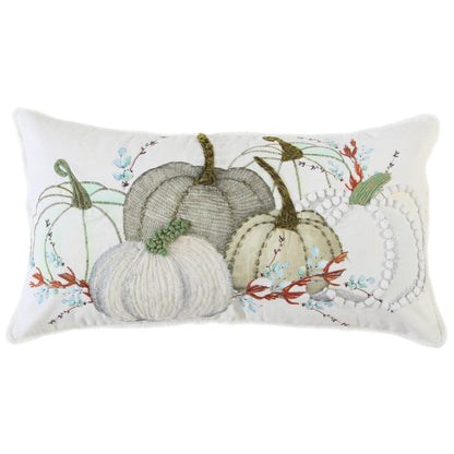 White Gina Pumpkins Couch Lumbar Pillows Throw Pillows LOOMLAN By LOOMLAN