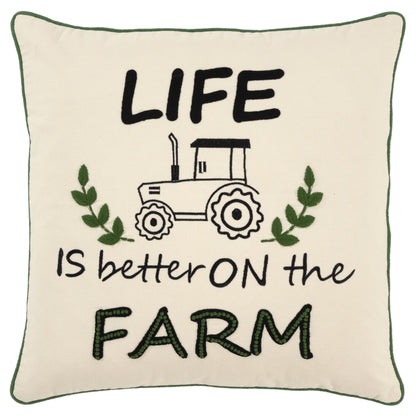 Yara Farm life Throw Pillow With Down Insert Throw Pillows LOOMLAN By LOOMLAN