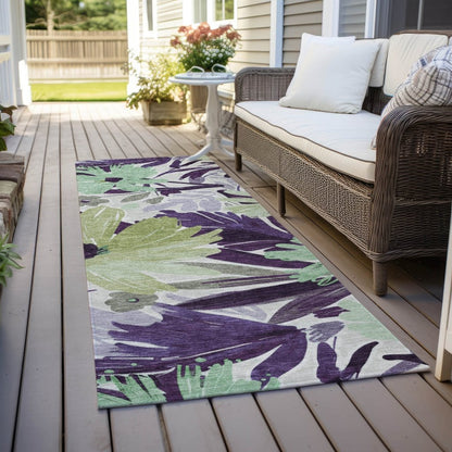 LOOMLAN Rugs Loopra Purple Washable Indoor-Outdoor Rug