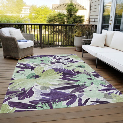 LOOMLAN Rugs Loopra Purple Washable Indoor-Outdoor Rug