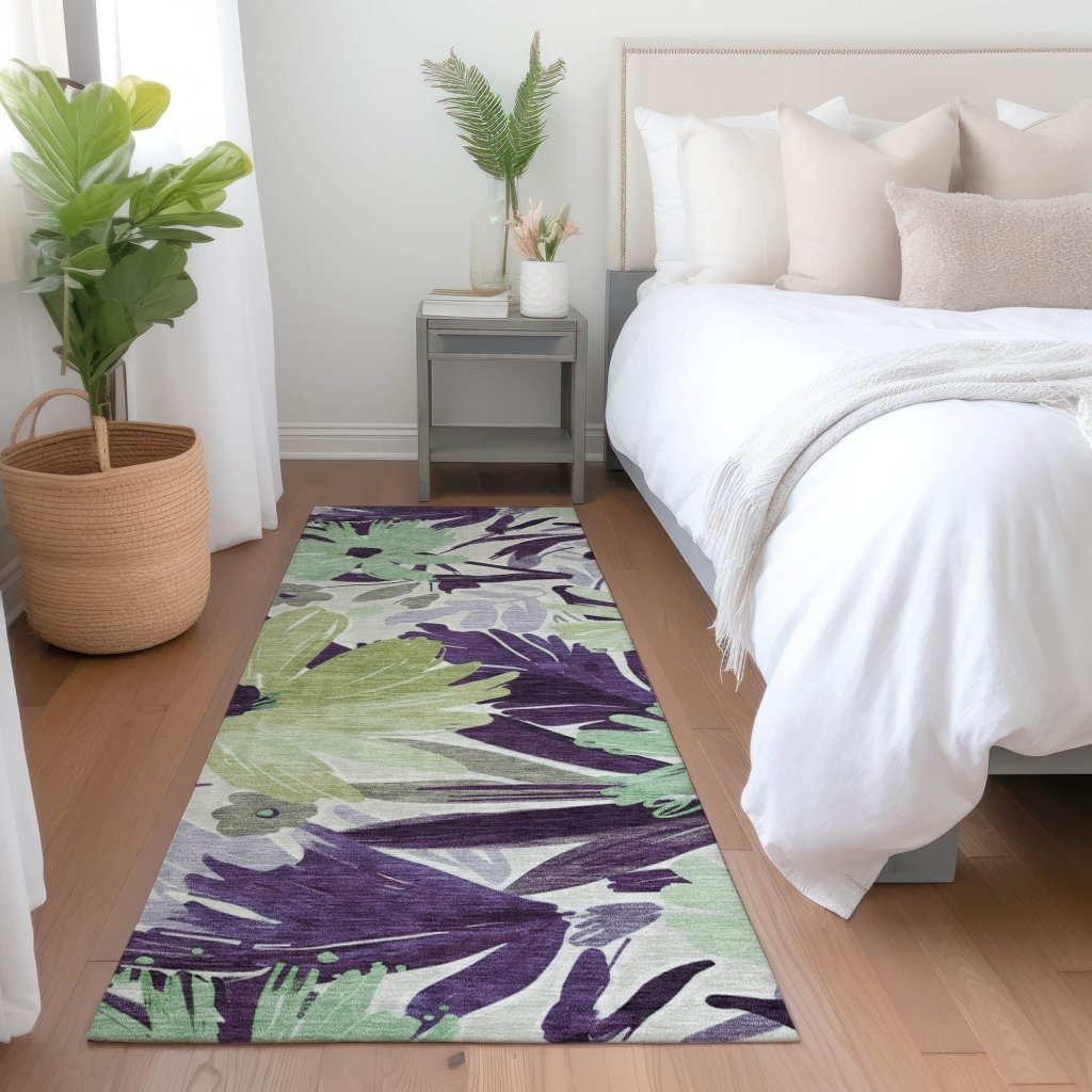 LOOMLAN Rugs Loopra Purple Washable Indoor-Outdoor Rug