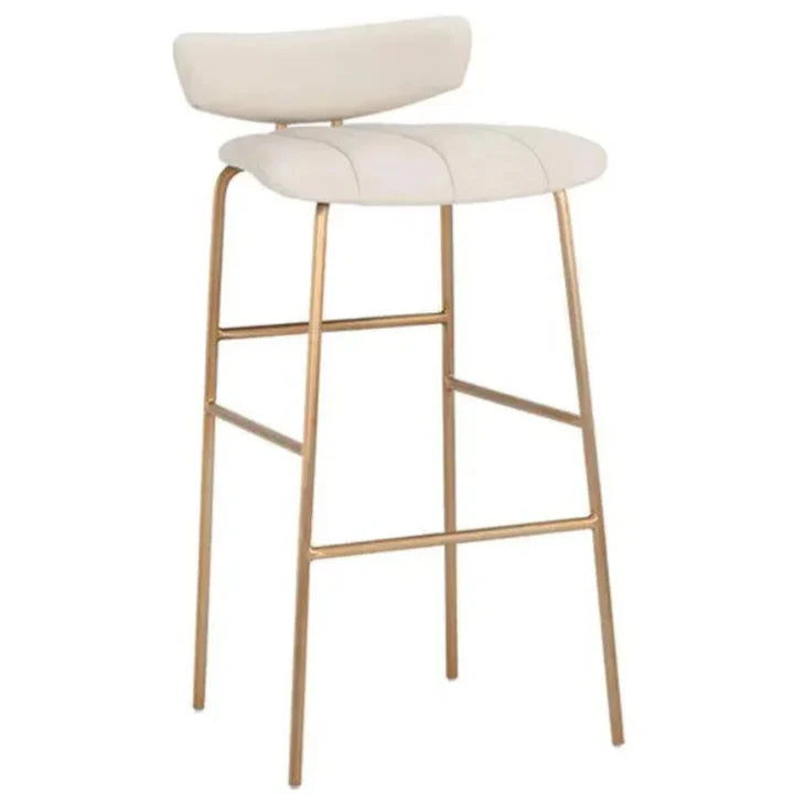 SUNPAN Lorelei Low-Profile Seatback Leather Barstool