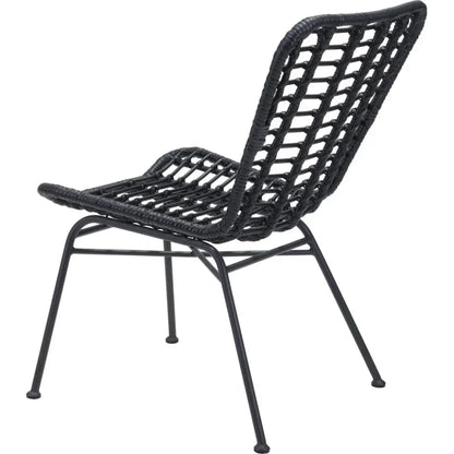 Lorena Dining Chair (Set of 2) Black - LOOMLAN - Zuo Modern - Outdoor Dining Chairs