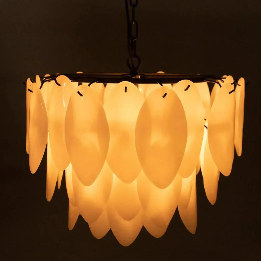 Lotus Glass Petals Chandelier