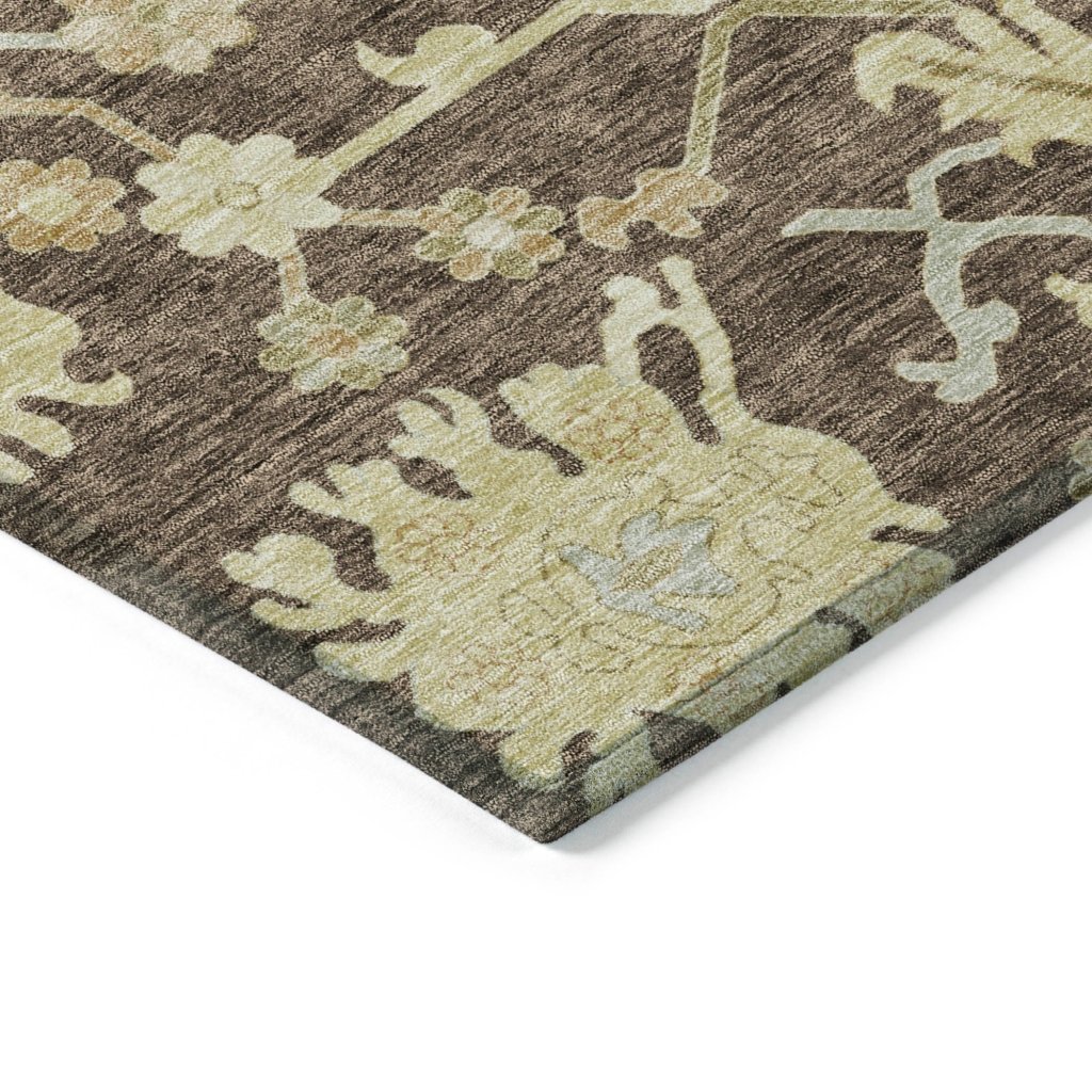 Louis Brown Washable Indoor - Outdoor Rug - LOOMLAN - LOOMLAN Rugs - Outdoor Rugs