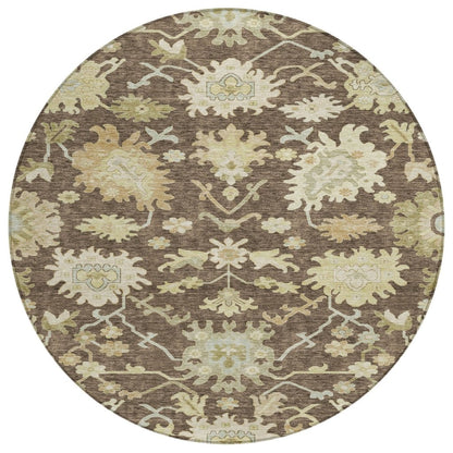 Louis Brown Washable Indoor - Outdoor Rug - LOOMLAN - LOOMLAN Rugs - Outdoor Rugs