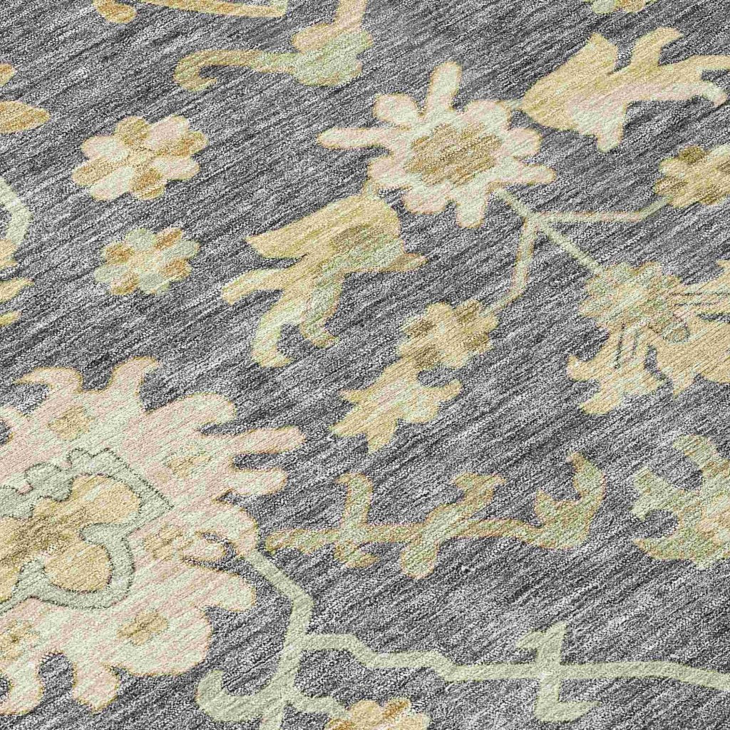 LOOMLAN Rugs Louis Gray Washable Indoor-Outdoor Rug
