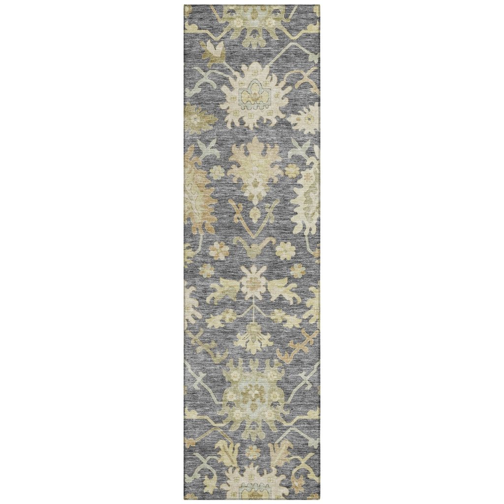 LOOMLAN Rugs Louis Gray Washable Indoor-Outdoor Rug