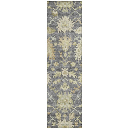 LOOMLAN Rugs Louis Gray Washable Indoor-Outdoor Rug