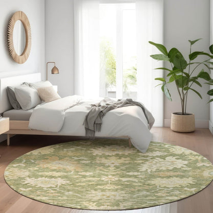 LOOMLAN Rugs Louis Green Washable Indoor-Outdoor Rug