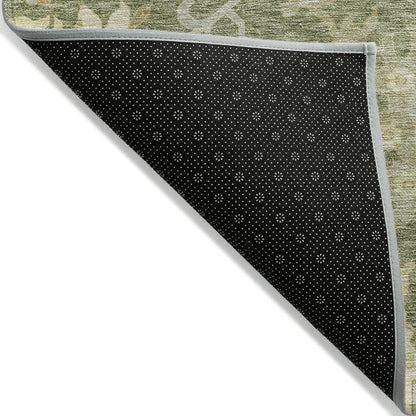 LOOMLAN Rugs Louis Green Washable Indoor-Outdoor Rug