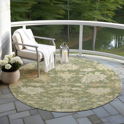 LOOMLAN Rugs Louis Green Washable Indoor-Outdoor Rug