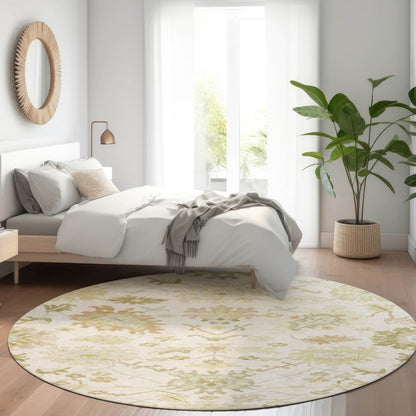 LOOMLAN Rugs Louis Ivory Washable Indoor-Outdoor Rug