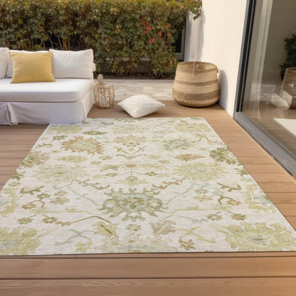 LOOMLAN Rugs Louis Ivory Washable Indoor-Outdoor Rug