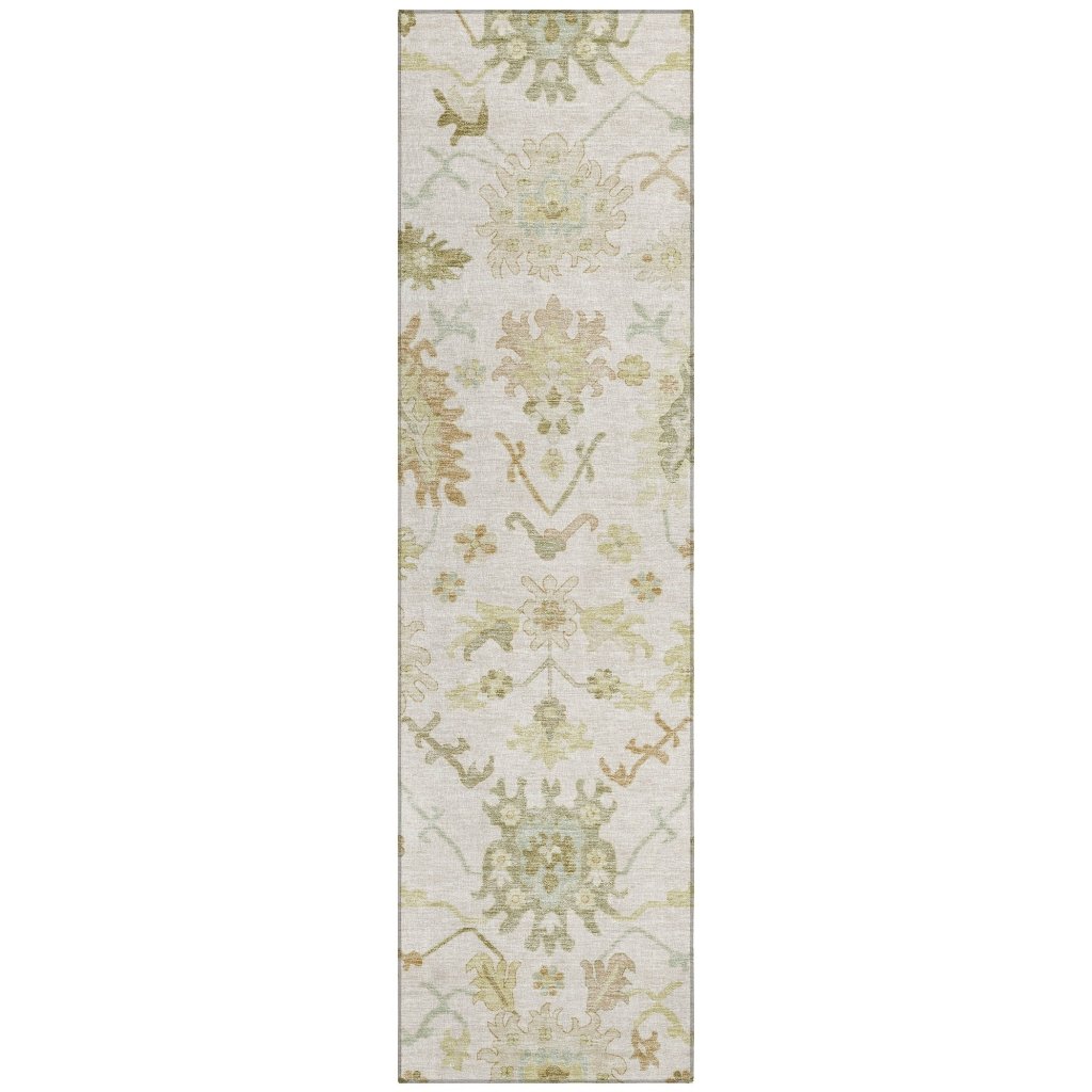 LOOMLAN Rugs Louis Ivory Washable Indoor-Outdoor Rug