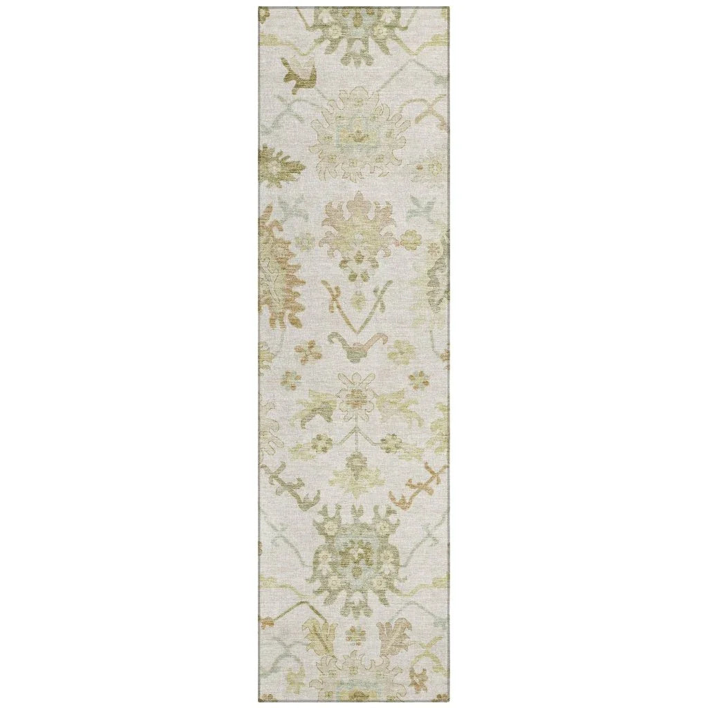 LOOMLAN Rugs Louis Ivory Washable Indoor-Outdoor Rug
