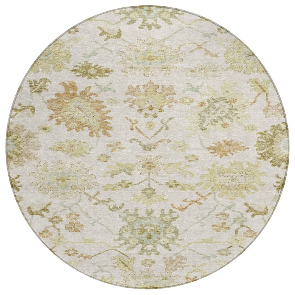 LOOMLAN Rugs Louis Ivory Washable Indoor-Outdoor Rug