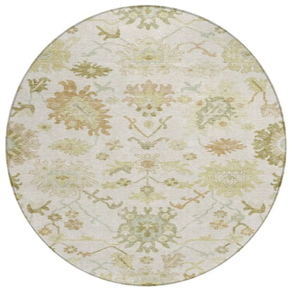 LOOMLAN Rugs Louis Ivory Washable Indoor-Outdoor Rug
