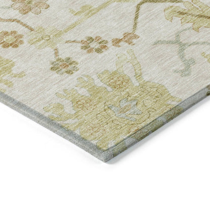 LOOMLAN Rugs Louis Ivory Washable Indoor-Outdoor Rug