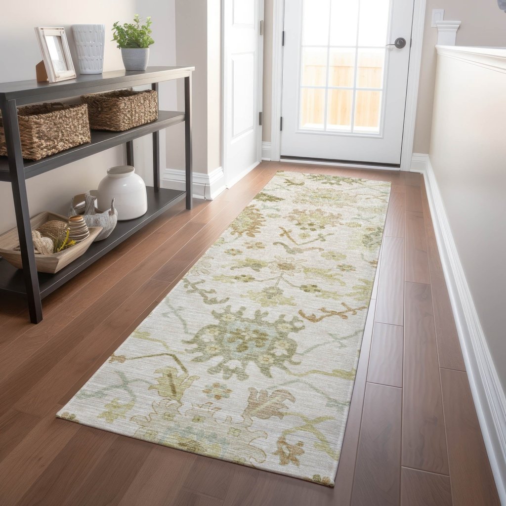 LOOMLAN Rugs Louis Ivory Washable Indoor-Outdoor Rug