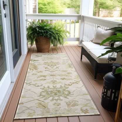 LOOMLAN Rugs Louis Ivory Washable Indoor-Outdoor Rug