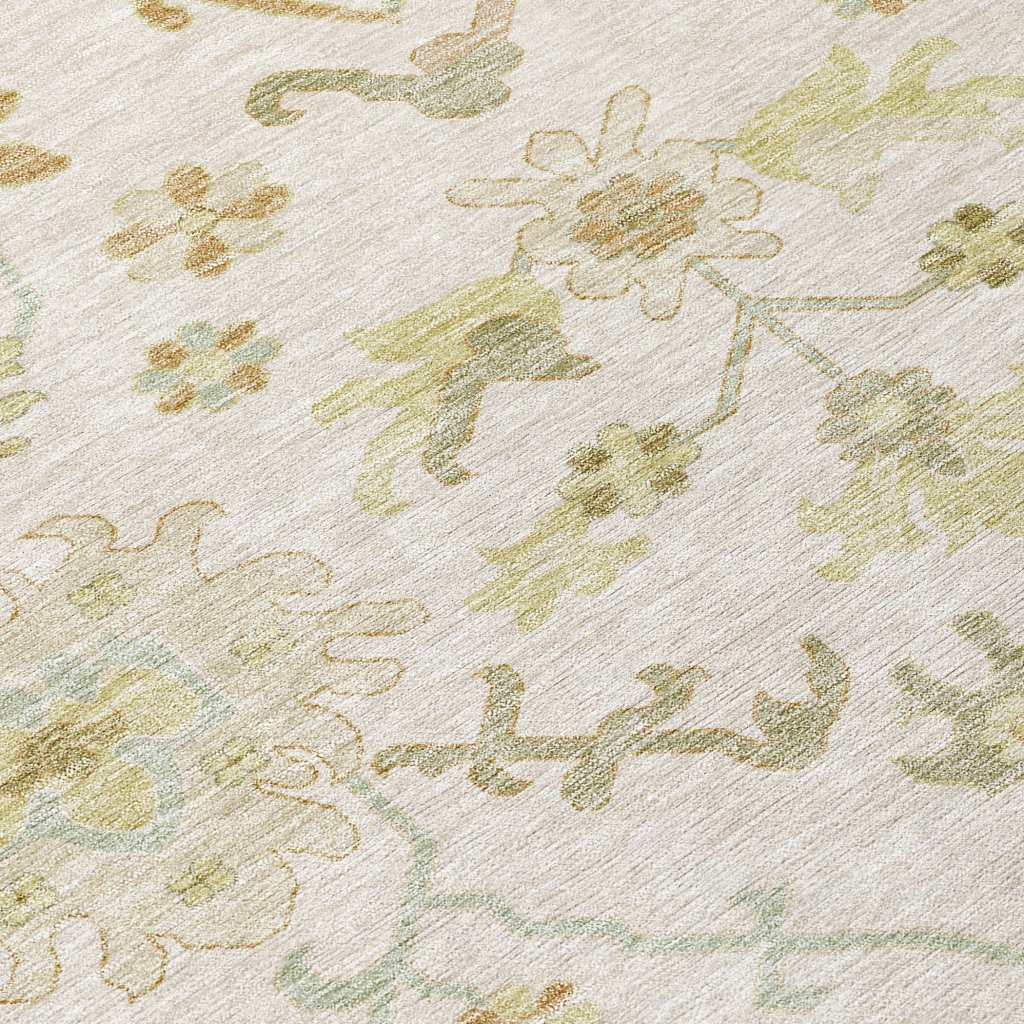 LOOMLAN Rugs Louis Ivory Washable Indoor-Outdoor Rug